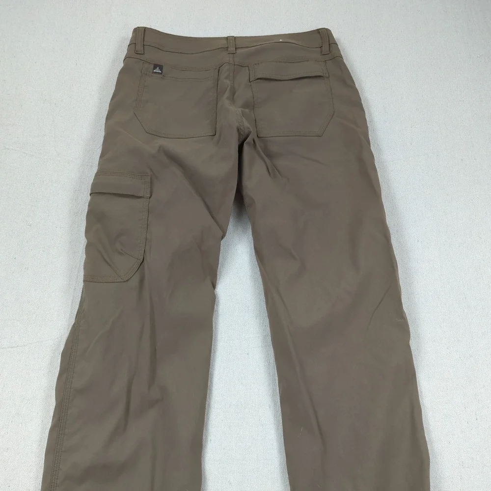 Prana Pants Mens 31x32 Khaki Straight Zion Cargo Hiking Outdoor Travel Belted